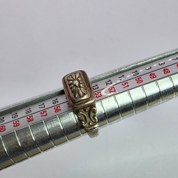 Brighton Ring Sterling Silver 925 Etched Scroll Band  Size 6.75 7.6g - Picture 1 of 13